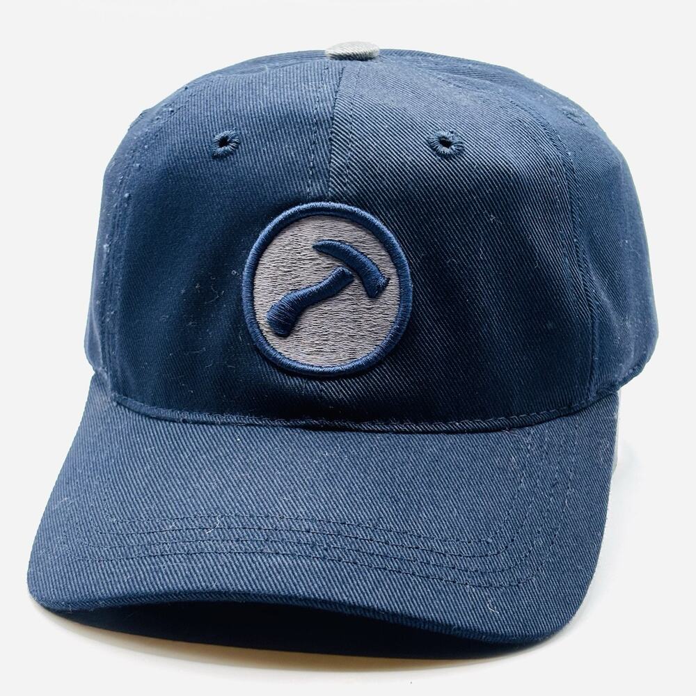 Hammer Made Hat Cap Strap Back Blue Logo Embroidered USA Made Adjustable Casual